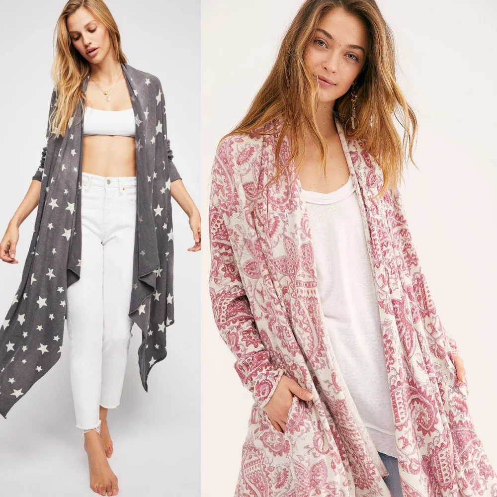 New magnolia pearl stargazer cardi purple pink bandana cardigan OS Karesa ithaca - Picture 3 of 16